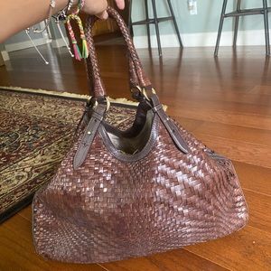 Cole Haan woven leather shoulder bag